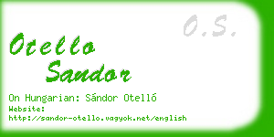 otello sandor business card